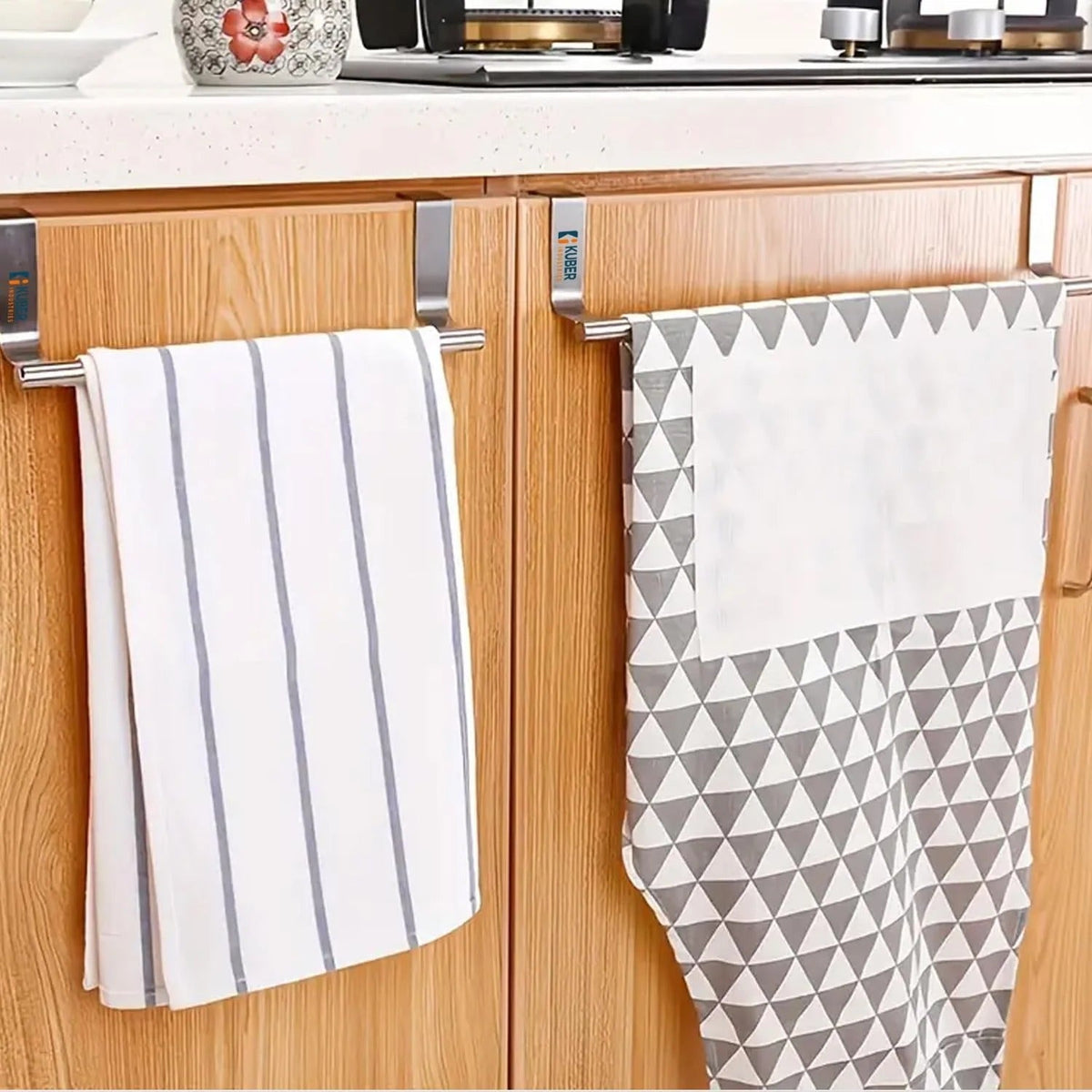 Kuber Industries SS Napkin Holder Set of 2 | Grey | Wall Mounted | Multipurpose | Pack of 1
