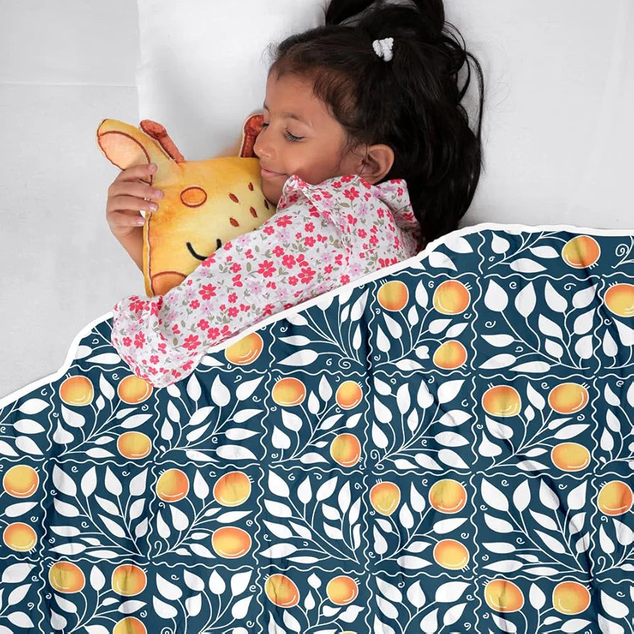 Divine Casa Cotton 120 GSM New Born All Season Ultrasoft Single Baby Blanket for Babies Colour Clematis Blue