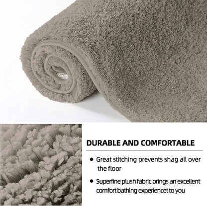 Luxe Home International Microfiber Runner Super Soft Non Slip Vegas Rugs 2X5 Ft Colour Taupe