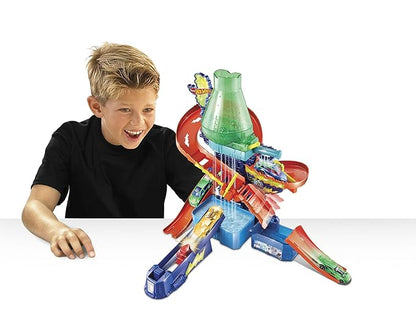 Hot Wheels Color Shifters Science Playset Lab with 1:64 Scale Cars