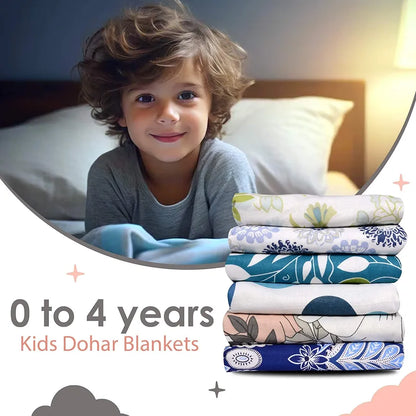 Divine Casa Floret 100% Cotton Single Kids Dohar 120 GSM Soft & Lightweight Throw Blanket Colour Griffin