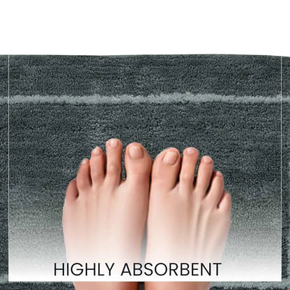 Sashaa World Microfiber Bathmat Colour Light Grey (Pack of 2)