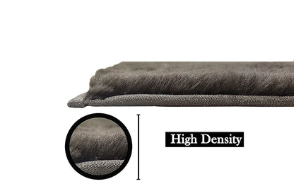 Luxe Home Ruffle Bath Mat Rabbit Fur 1000 GSM Bathroom Door Foot Mats Rug 60 X 90 Cm Colour Cocoa