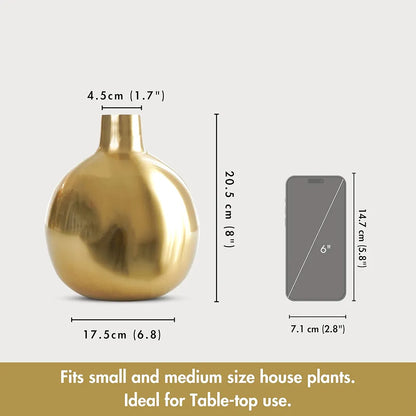 Behoma Metal Flower Vase Golden Vase 1Pcs Flowers not Included