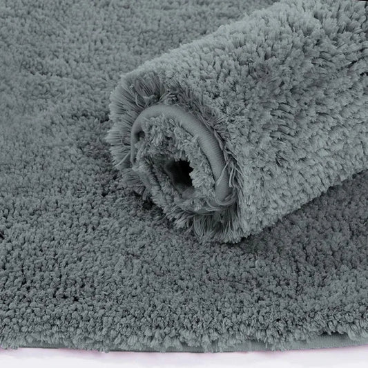 Luxe Home International Microfiber Bath Mat Super Soft Non Slip Vegas Rectangular Mats 60x90 cm Colour Grey