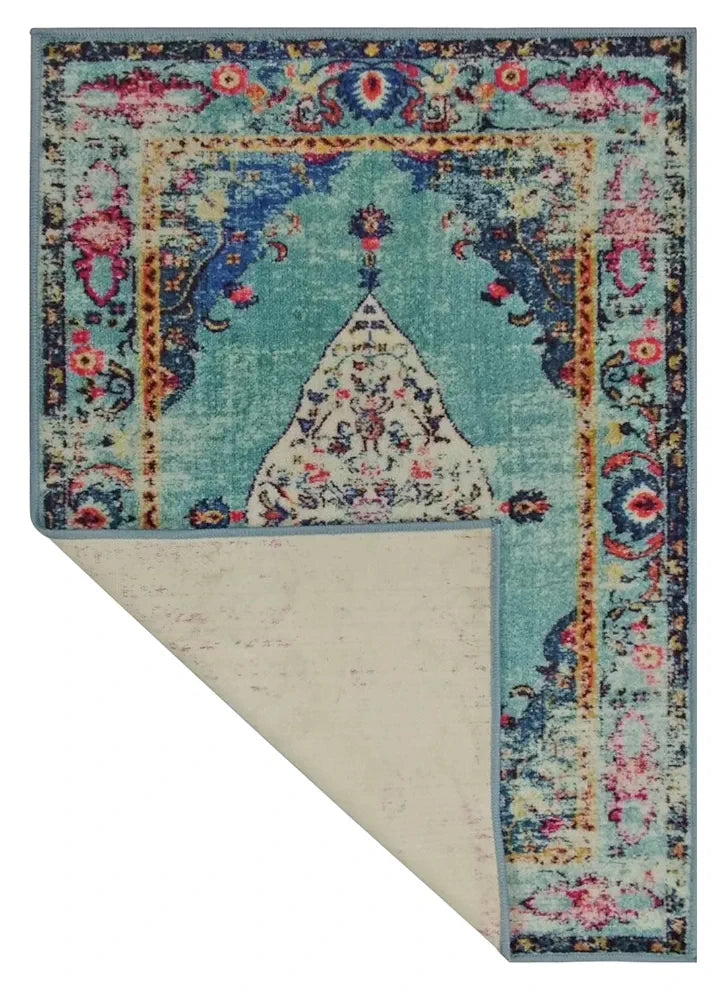 Status Contract 3 x 5 Feet Multi Printed Vintage Persian Carpet Rug Runner for Bedroom Living Area/Home with Anti Slip Backing