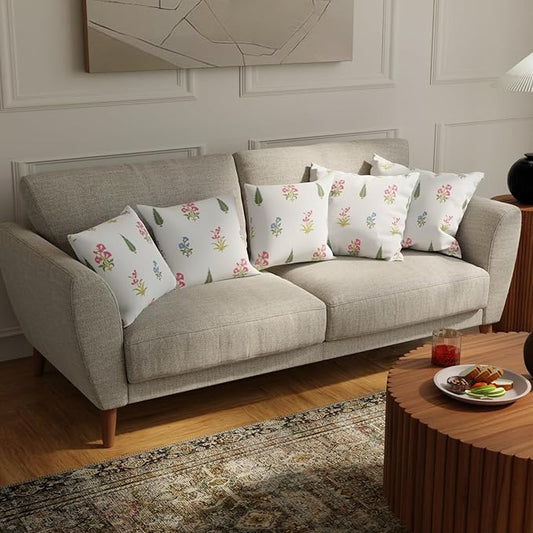 Urban Space Decorative Cotton Cushion Cover Set of 5 Colour High Garden Red