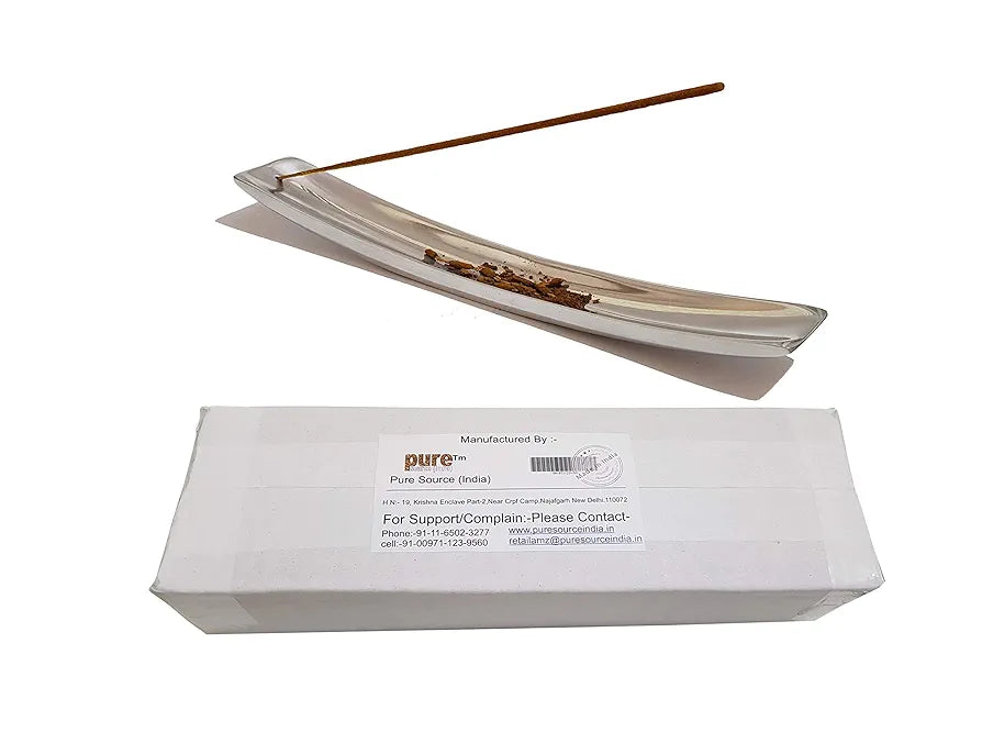 Pure Source India Aluminum Incense Holder Silver