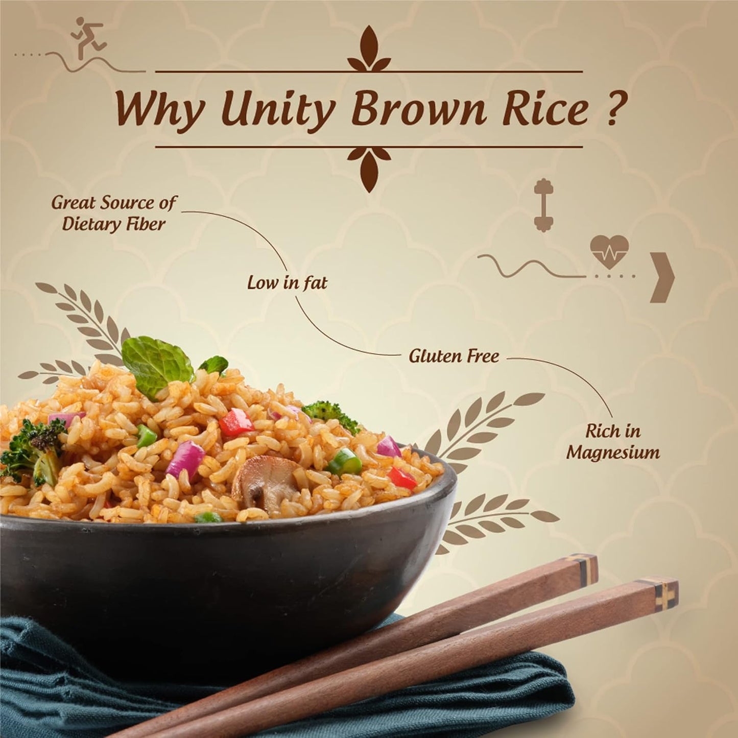 India Gate Unity Whole Grain Brown Rice - 1000 gms