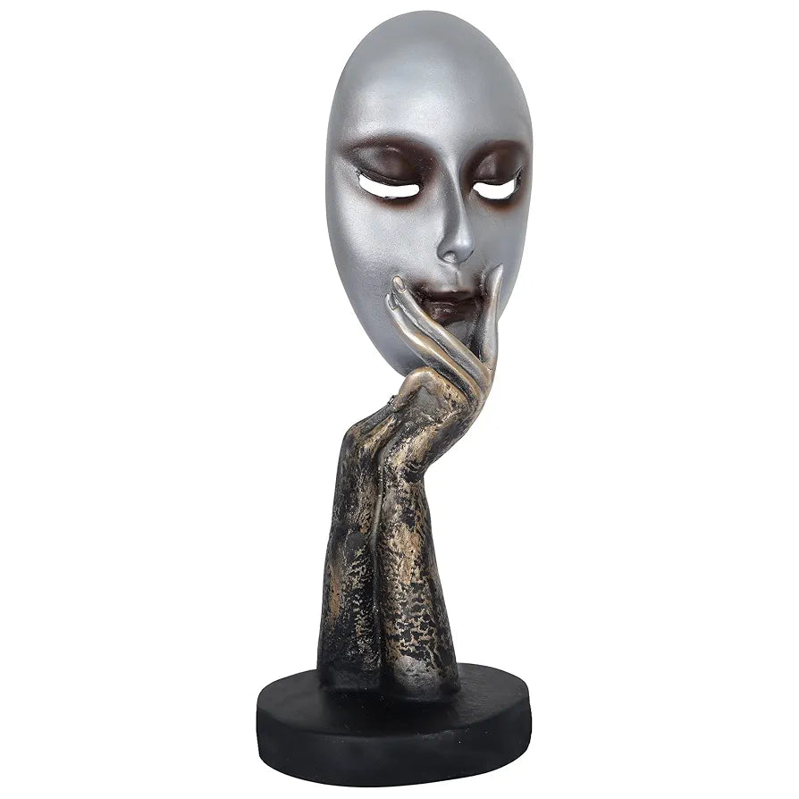 Zart Presents New Lady Face Silver Showpiece Perfect for Living Room