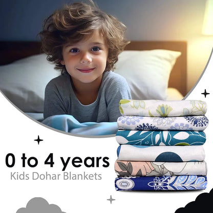 Divine Casa 120 GSM Microfiber Single Kids Dohar Soft & Lightweight Throw Blanket Zig-Zag Pattern Colour Anthracite