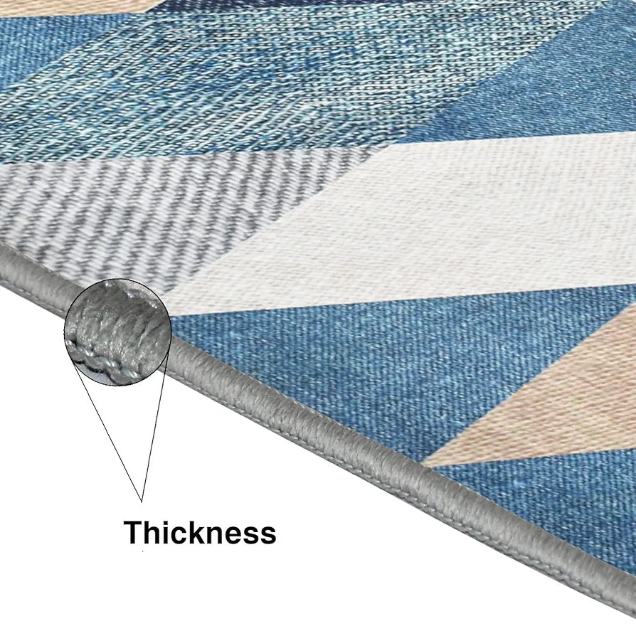 ishro home Feet 3D Jet Multi Printed Carpet Rug Runne Colour Crystals 3 x 5 Feet