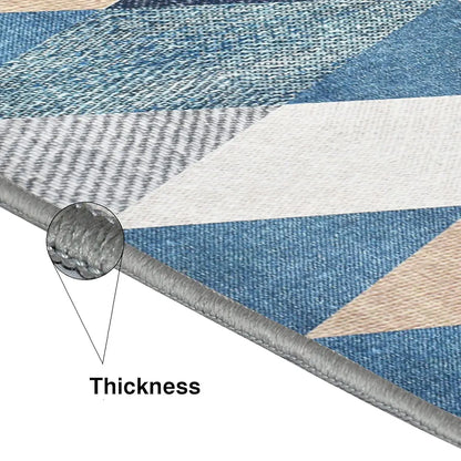 ishro home Feet 3D Jet Multi Printed Carpet Rug Runne Colour Crystals 3 x 5 Feet