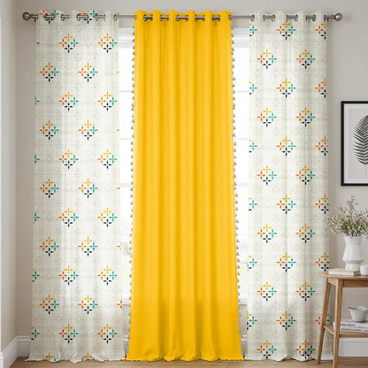 Urban Space Floral Cotton Curtains For Door Combo Set Of 3 Curtains Room Darkening Curtain For Home Decor