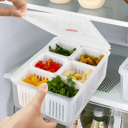 Milton 6 Grid Fridge Storage Containers