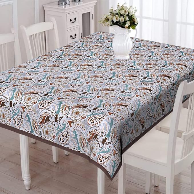 Texstylers Pure Cotton Jaipuri Print 60x90 Inches 6 Seater Dining Table Cloth Cover Rectangular 21