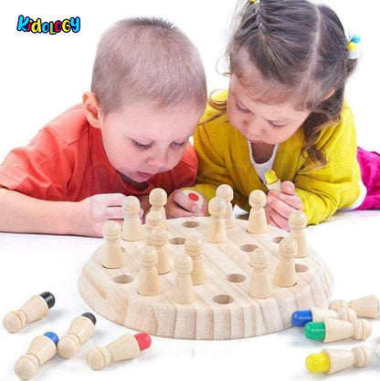Kidology Wooden Memory Match Stick Chess Game Color Memory Chess