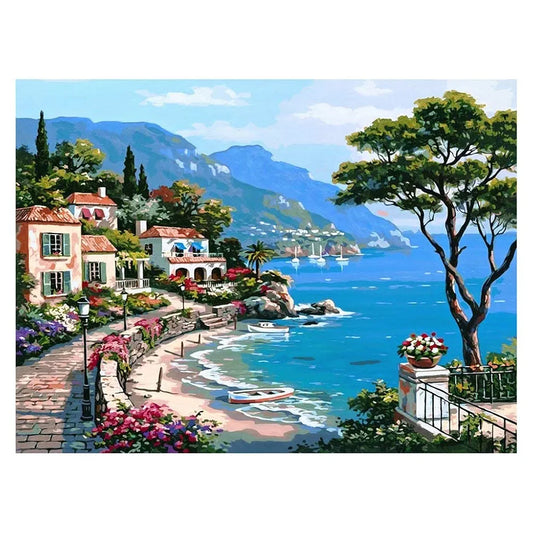 HASTHIP Paint by Numbers Kits, DIY Oil Painting, Canvas Paint by Numbers for Kits and Adults Kids Drawing Learning Class Craft Decor Home - 16 * 20 Inch, Multicolour