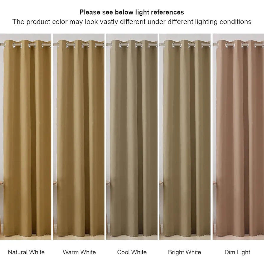 Cloth Fusion Blackout Door Curtains 9 Feet Long Set of 2 Mustard Colour