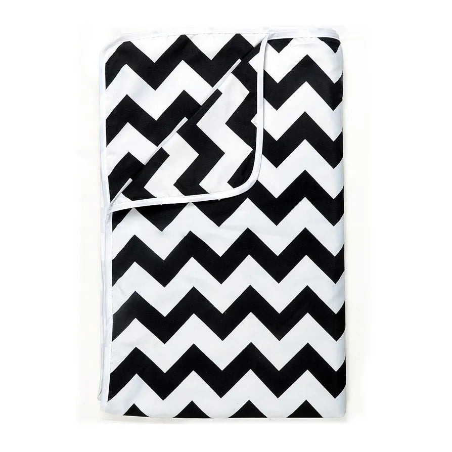 Divine Casa 120 GSM Microfiber Double Dohar Soft & Lightweight Throw Blanket Zig-Zag Pattern Colour Anthracite
