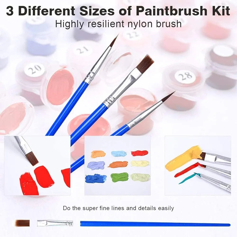 TREXEE Pink Peony Vase DIY Acrylic Paint by Numbers Kit for Adults Kids Beginner DIY Oil Number Painting Kit Painting Acrylic Oil Painting Wall Decoration 