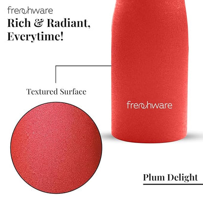 Frenchware Water Bottle | 1 Litre, Stainless Steel, Premium SS 304, Plum Delight | Easy-to-Clean