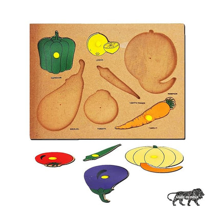 Kids Mandi Wooden Puzzle Learning Educational Board Multicolor