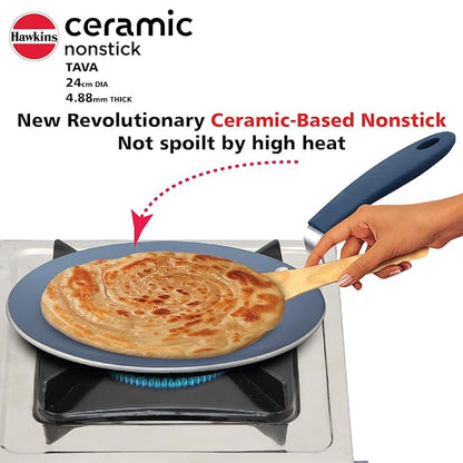 Hawkins Ceramic Nonstick Tava 24 cm Granite Griddle