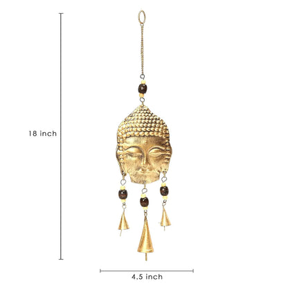 Duli Metal Budha Windchime Wall Hanging Feng Shui