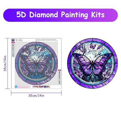 HASTHIP® Diamond Painting Kit - 14x14inch Butterfly Diamond Painting Kits, 5D Diamond Painting Kit for Adults & Kids, Very Suitable for Home Leisure and Wall Decoration, Gift for Kids and Adults