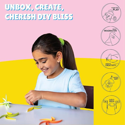 Kalakaram Diy Quilling Set | Creating Multiple Quilling Art Pieces Using Techniques Like Sheer Rolling | Diy Craft Kit for Kids