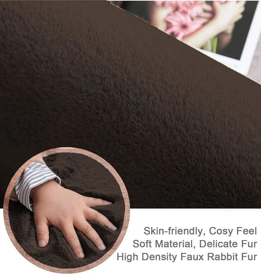 Luxe Home International Ruffle Bath Mat 40X60 Cm Colour Chocolate