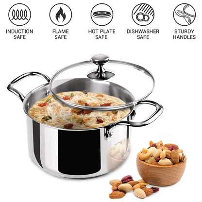 Milton Tri-Ply Stainless Steel Casserole with Lid