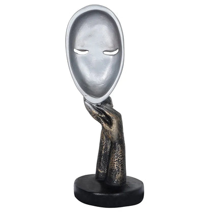 Zart Presents New Lady Face Silver Showpiece Perfect for Living Room