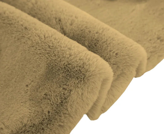 Luxe Home International Rectangular Bath mat Super Soft Anti Skid Rabbit Fur Mats 40X60 Cm Colour Cream Mocka