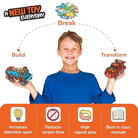 Smartivity 20In1 Toys Kit For Kids Age 6-14 Years Old Pullback Car Stem Science Toy For Kids