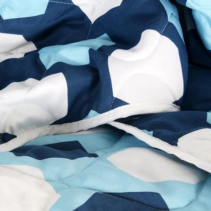 Divine Casa Microfiber 150 GSM Reversible Double Bed Comforter Ultra Soft & Lightweight Blanket Colour Legion Blue