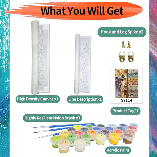 TREXEE DIY Paint by Numbers Kit for Adults Kids Beginner, DIY Oil Painting of Bird Myna Acrylic Paint by Number Kits Oil Madhubani Painting DIY PNB Painting 