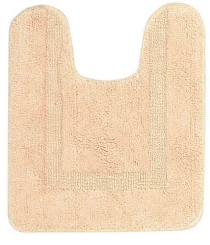 Saral Home Easy Living Cotton Anti Slip Bathmat Set With Contour Beige