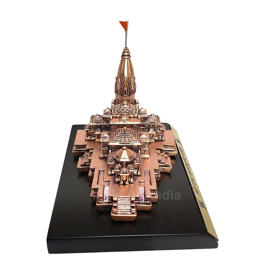 Gold Art India Ram Mandir Ayodhya Copper Antique - Minature Big