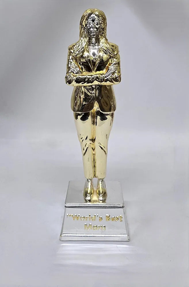 Gold Art India Best Mother Trophy FigurineGold & Silver Plated