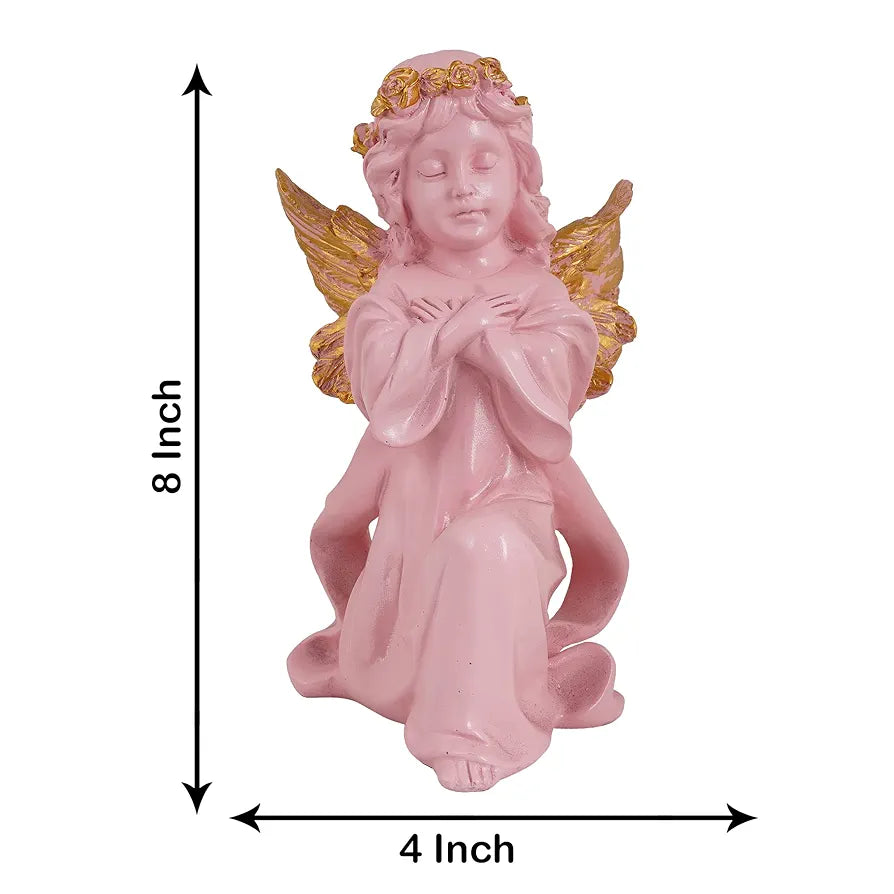 Zart Angel Girl Showpiece for Home Decor Showpiece Angel Pink SS