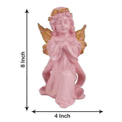 Zart Angel Girl Showpiece for Home Decor Showpiece Angel Pink SS