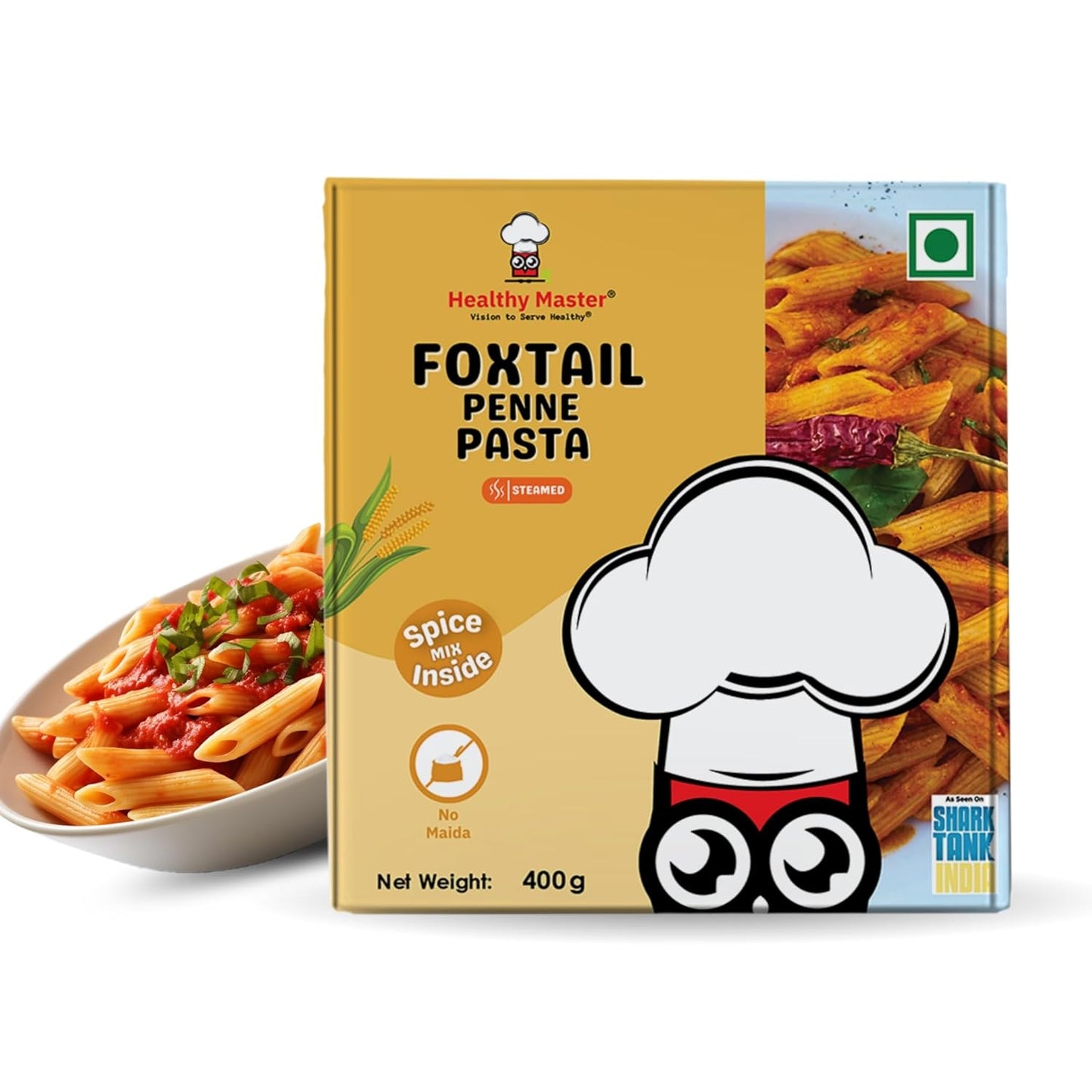 Healthy Master Multi Millet Foxtail Penne Pasta - 400 gms Each (Pack of 2)