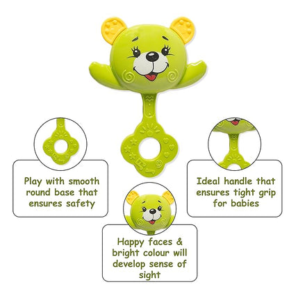 Ratna's Colourful Rattle Set for Toddlers | Perfect Rattle Sets for Little Hands | Happy Baby Rattle Set 3 Pieces