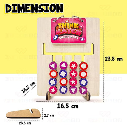 Wembley Multicolor Slide Puzzle Montesori Slide Puzzle Game Toys 2 in 1 Color & Pattern Matching