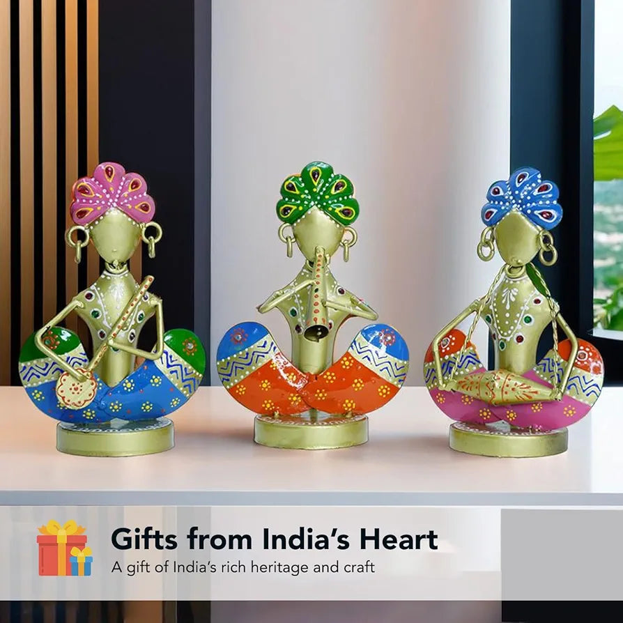 Ekhasa Nostrae Metal Show Pieces Gold Rajasthani Musicians 2