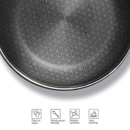 Arttdinox Stellar Stainless Steel Triply Frypan With Lid | Non Stick Pan | Induction & Gas Base | 24cm | 1.8 Ltr | Silver