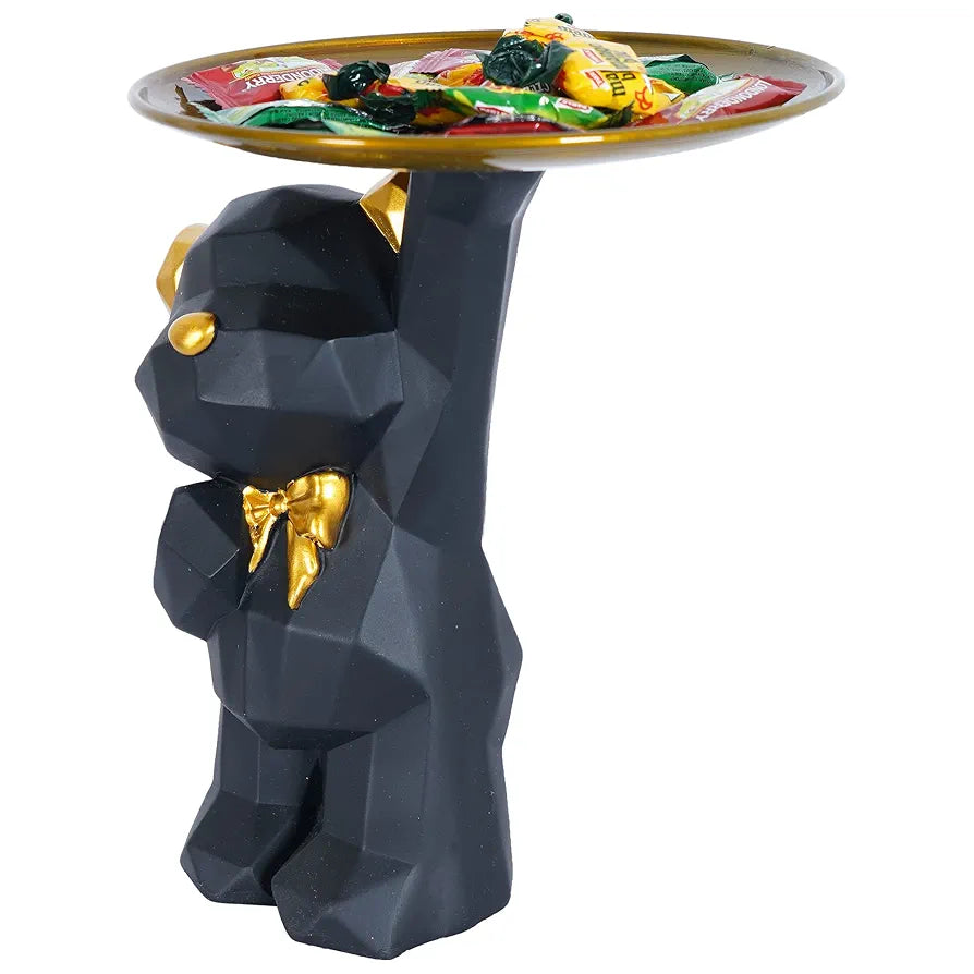 Zart Cool Dog Showpiece for Home Decor Showpiece Black Dog Sta