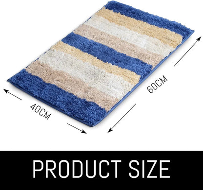 Luxe Home Jericho Doormat 2500 GSM Super Soft Microfiber Anti-Skid Mat Colour Sky 40x60 cm (Pack of 2)